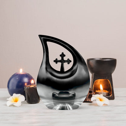 Custom Mom Car Urn,10 inch Aluminium Cross Drop Memorial Urn