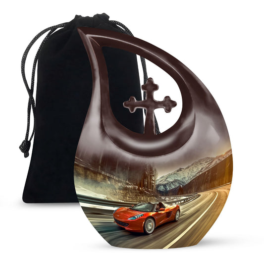 10-inch Car Urn, Cross Drop design,