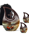 Car Theme Large Urn With 2 Keepsake Urn