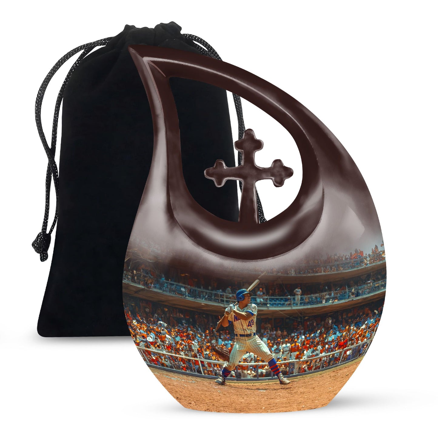 Personalized Baseball Cremation Urn for Human Ashes - 10-inch, 200 cu in - Yatskia