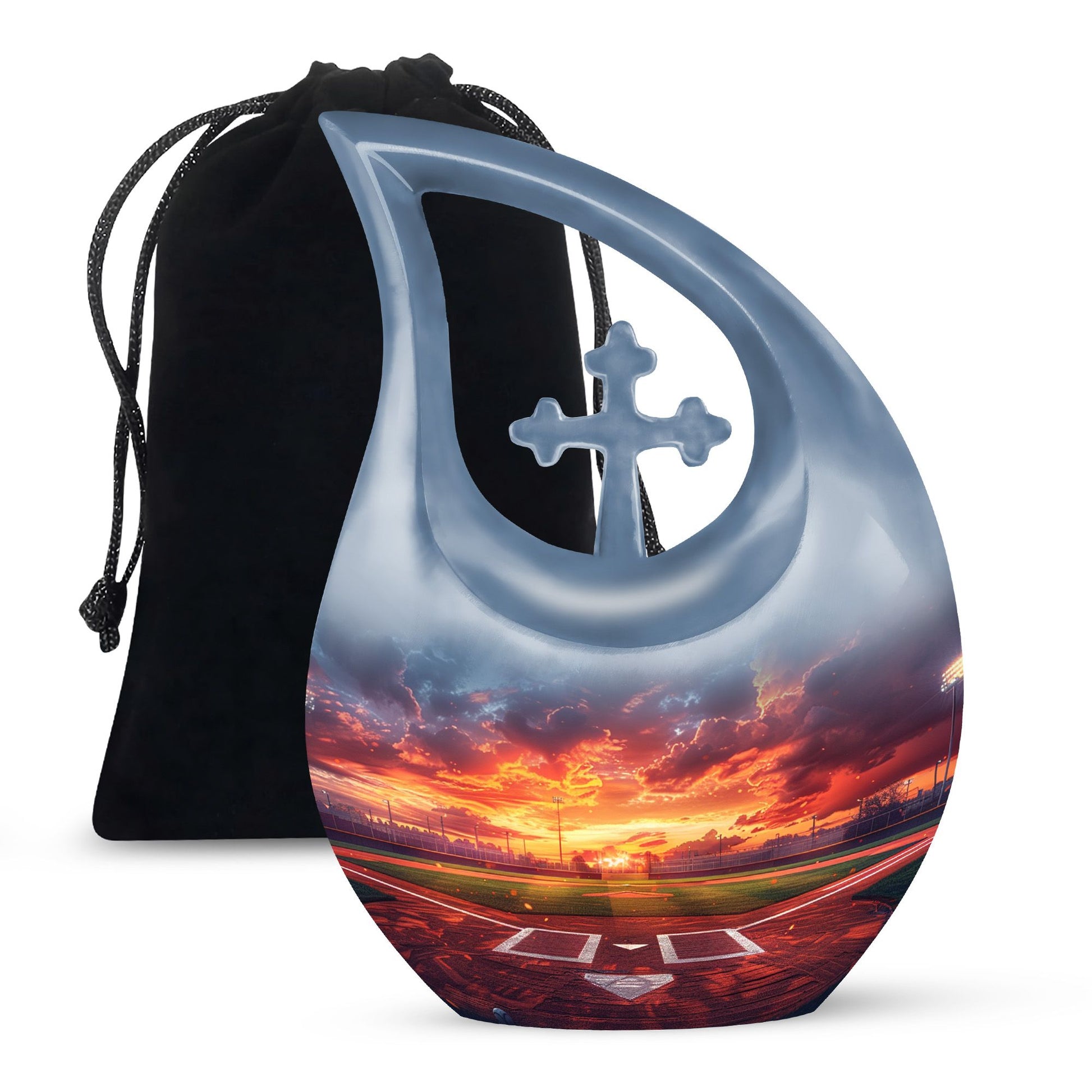 Baseball Theme Large Urn 10 Inch