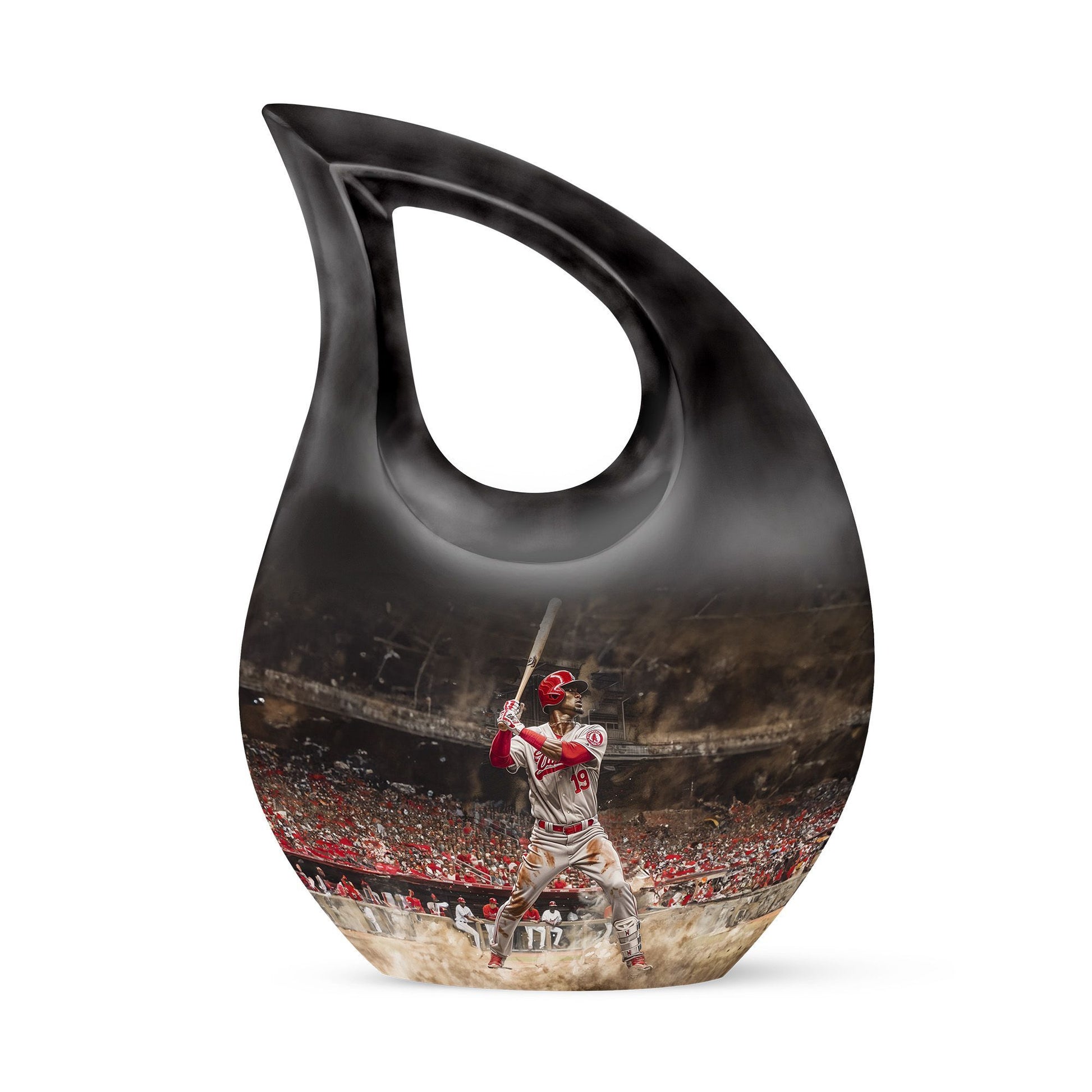 10-inch Baseball Urn, Cross Drop design, 