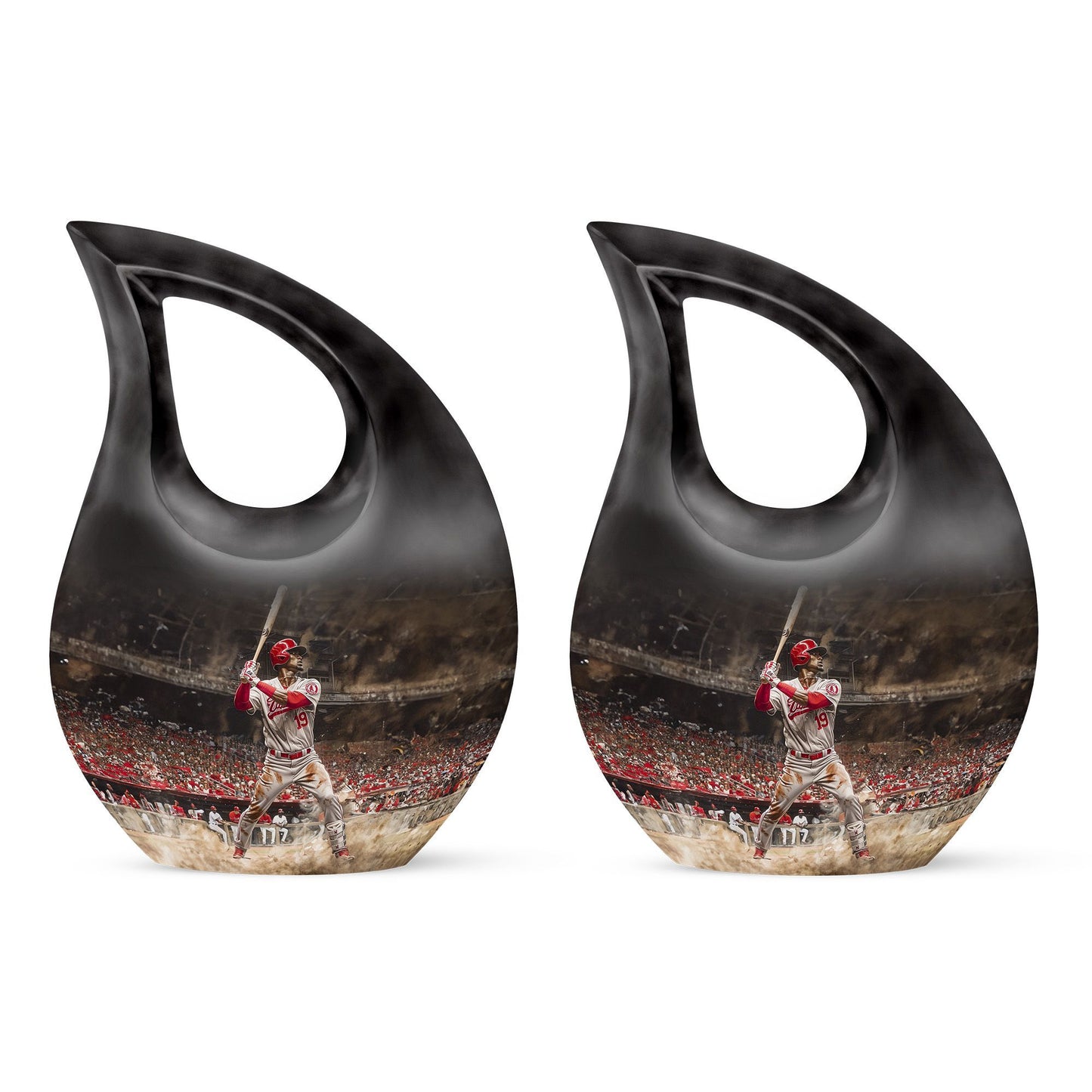 10-inch Baseball Urn, Cross Drop design, 