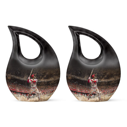 10-inch Baseball Urn, Cross Drop design, 
