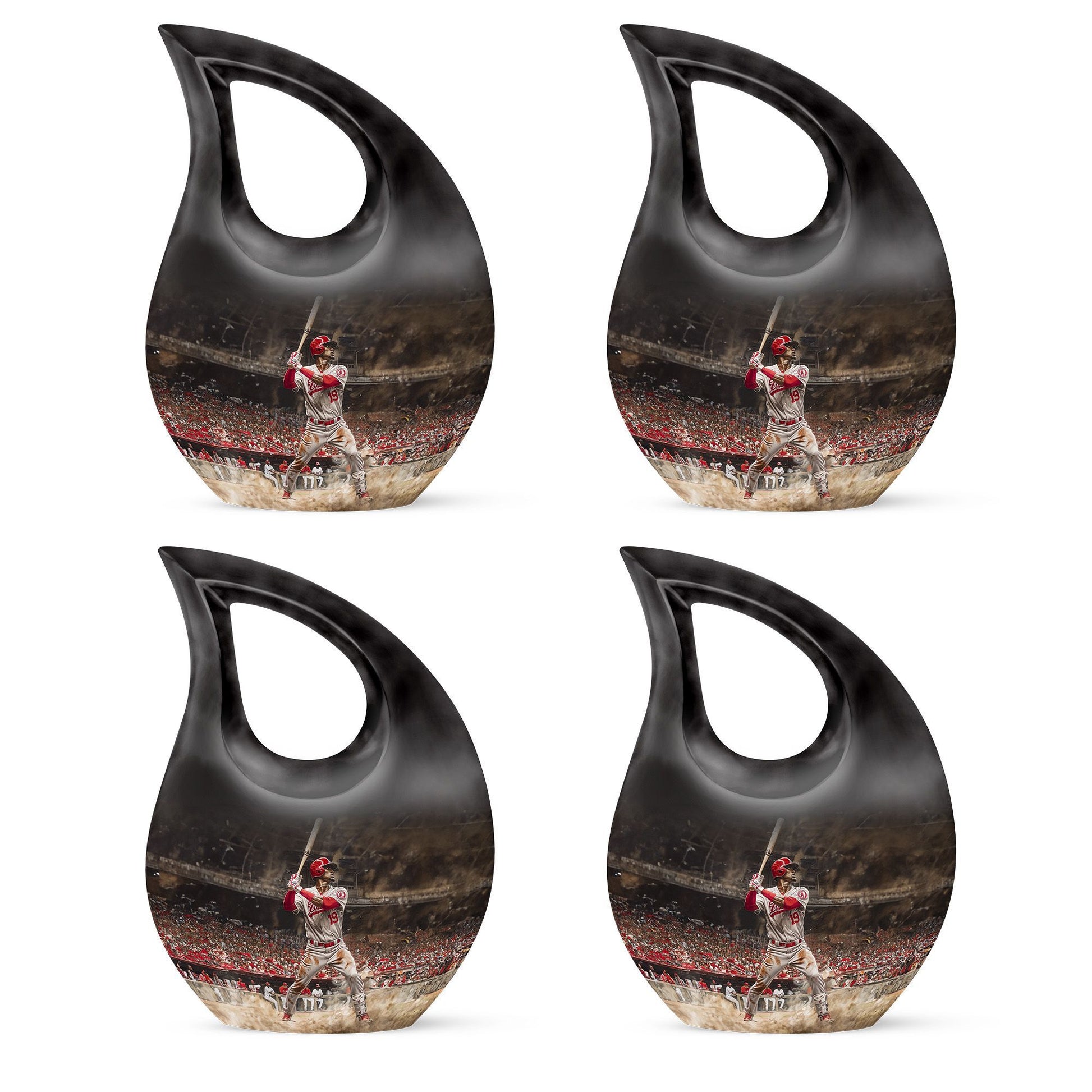 10-inch Baseball Urn, Cross Drop design, 