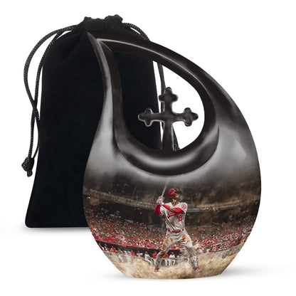 Personalized Baseball Cremation Urn for Human Ashes - 10-inch, 200 cu in - Yatskia