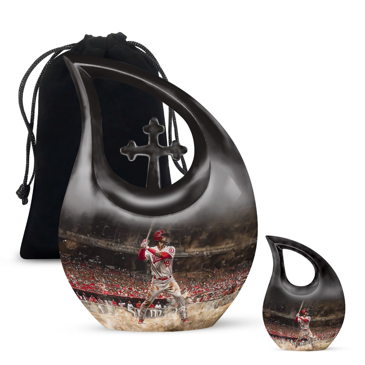 Personalized Baseball Cremation Urn for Human Ashes - 10-inch, 200 cu in - Yatskia