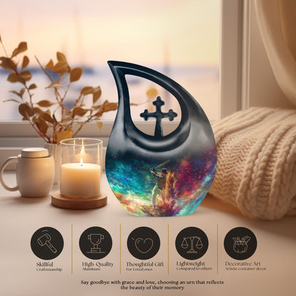 10-inch Cross Drop Baseball Urn, Personalized Aluminium urn 