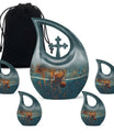 Cross-drop design Basketball-themed memorial urn, 