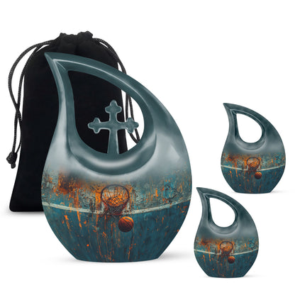 Personalized Basketball Cremation Urn for Human Ashes - 10-inch, 200 cu in - Yatskia