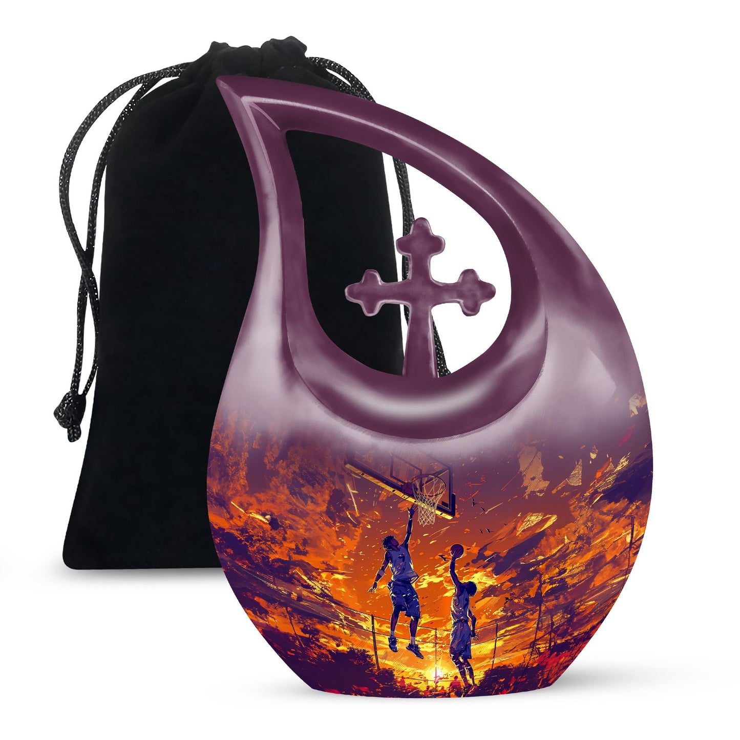 Personalized Religious Cremation Urn for Human Ashes - 10-inch, 200 cu in - Yatskia