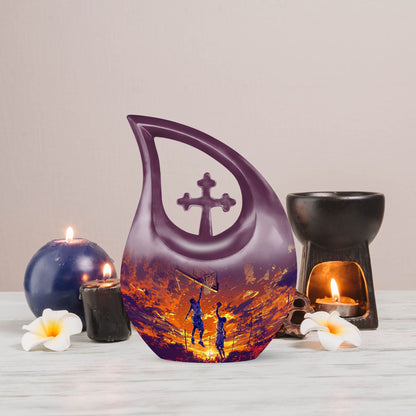 10-inch Basketball Themed Extra Large Memorial Urn