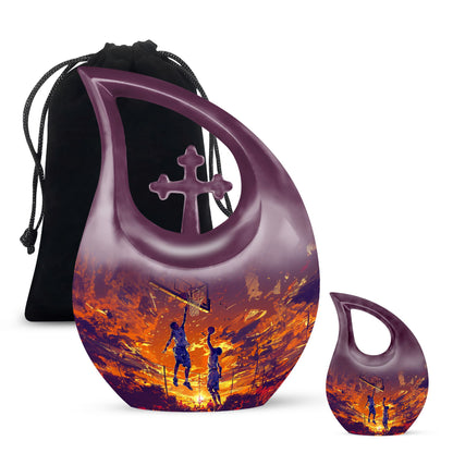 10-inch Basketball Themed Extra Large Memorial Urn
