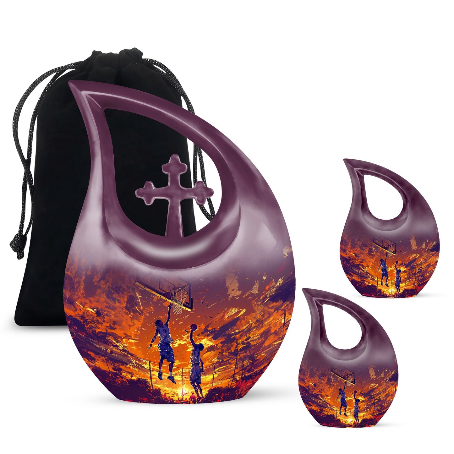 10-inch Basketball Themed Extra Large Memorial Urn