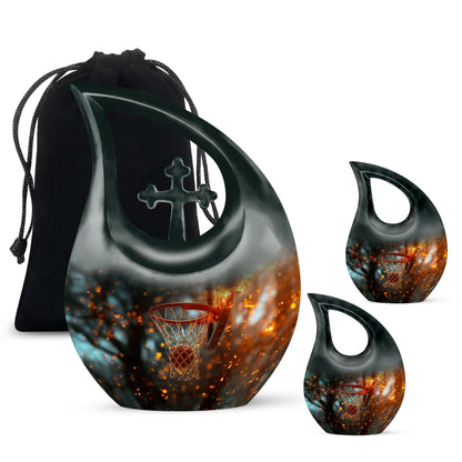 Personalized Basketball Cremation Urn for Human Ashes - 10-inch, 200 cu in - Yatskia