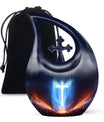 10-inch Cross Drop Metal Cremation Urn, 