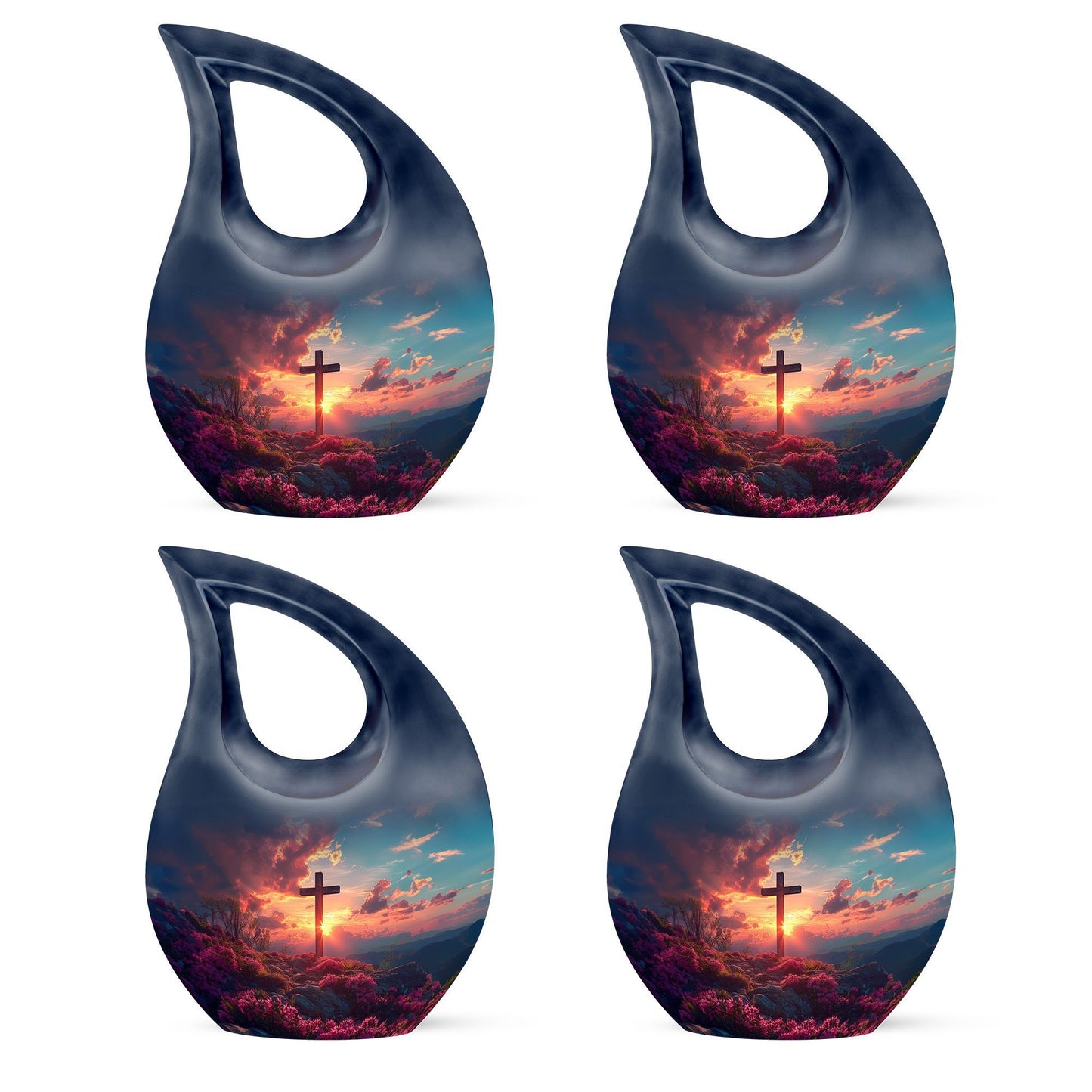 10 Inch Affordable Cross Drop Design Memorial Urn 