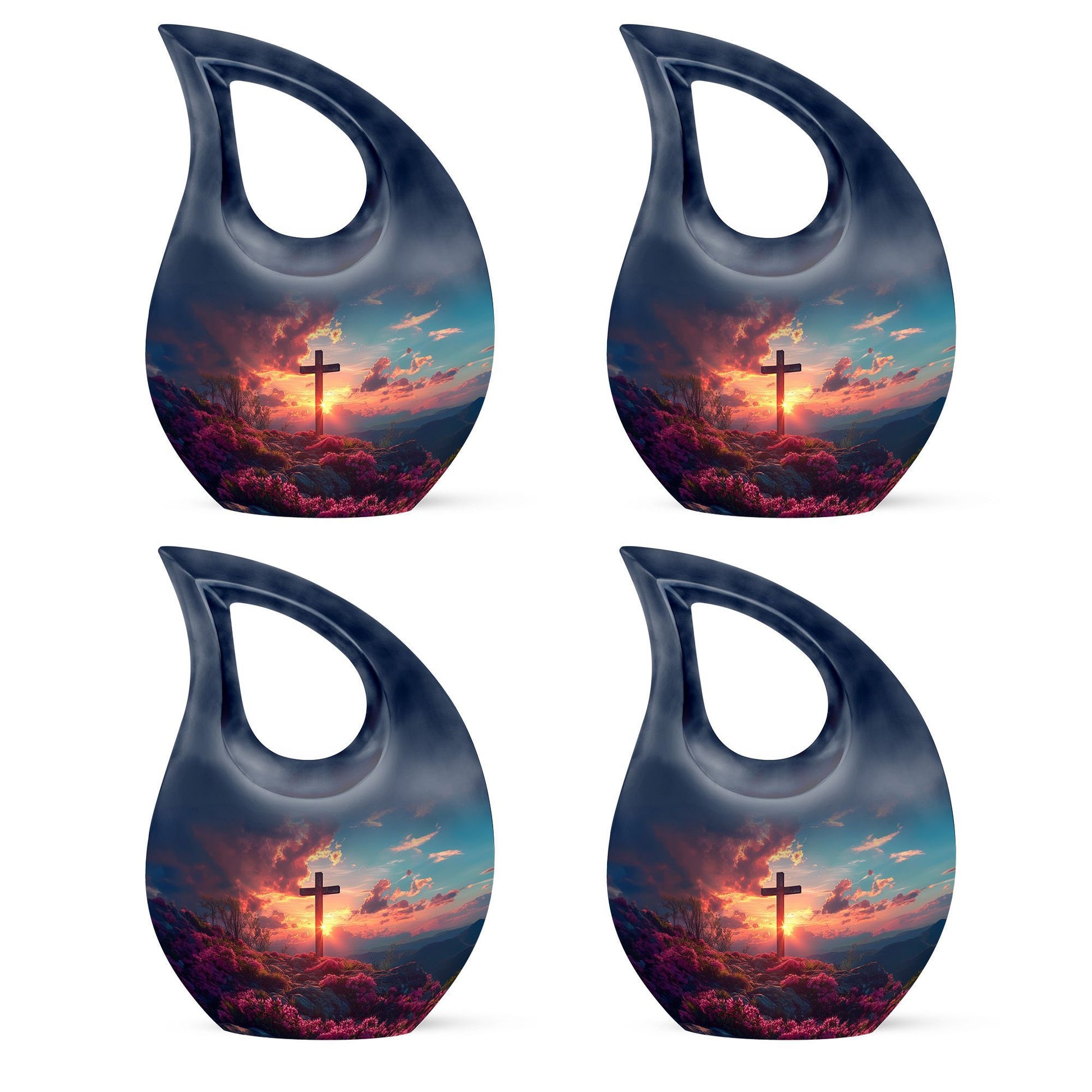 10 Inch Affordable Cross Drop Design Memorial Urn 