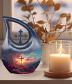 10 Inch Affordable Cross Drop Design Memorial Urn 