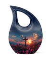 Large 10-inch Cross Drop Cremation Urn, 