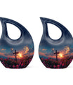 Large 10-inch Cross Drop Cremation Urn, 