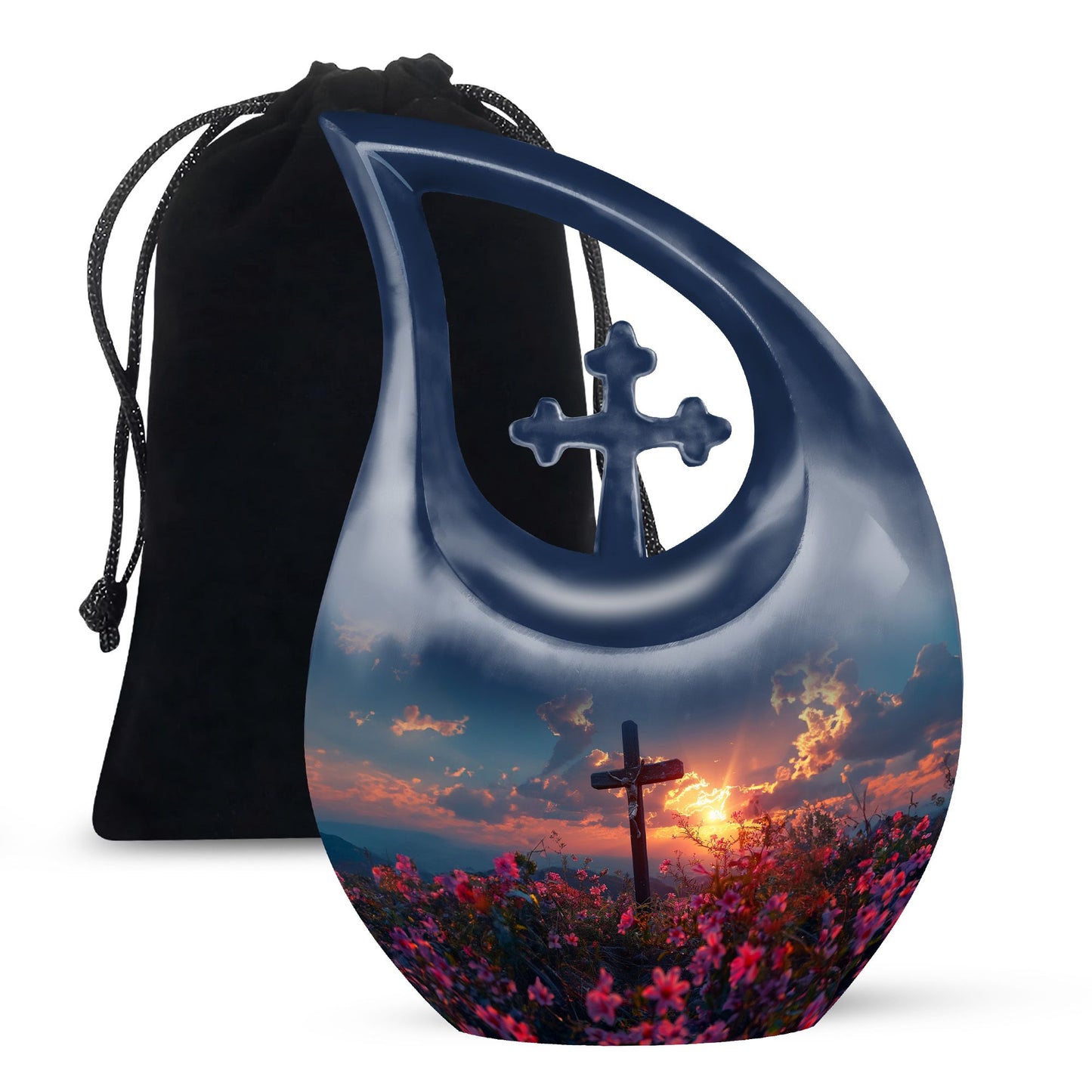 Personalized Religious Cremation Urn for Human Ashes - 10-inch, 200 cu in - Yatskia