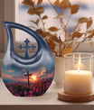 Large 10-inch Cross Drop Cremation Urn, 