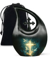 Personalized 10-inch Cross Drop Design cross urn, 