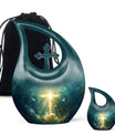 Cross Drop: Personalized Memorial Cremation Urn For Ashes