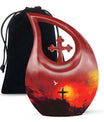 Cross Themed Memorial Urn for Mother & Father