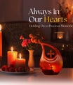 10-inch Cross Drop aluminium urn in a velvet pouch, personalized engraving option