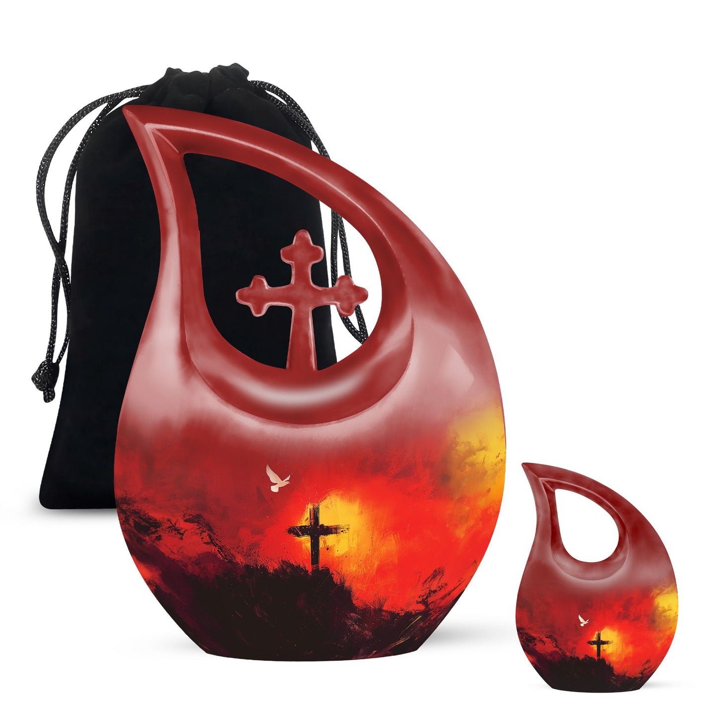 Personalized Religious Memorial Urn for Mother - 10-inch, 200 cu in - Yatskia