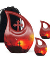 Cross Themed Memorial Urn for Mother & Father