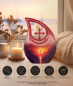 Affordable 10-inch Cross Drop Cremation Urn crafted from Aluminum