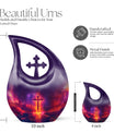 10-inch cross drop design urn 