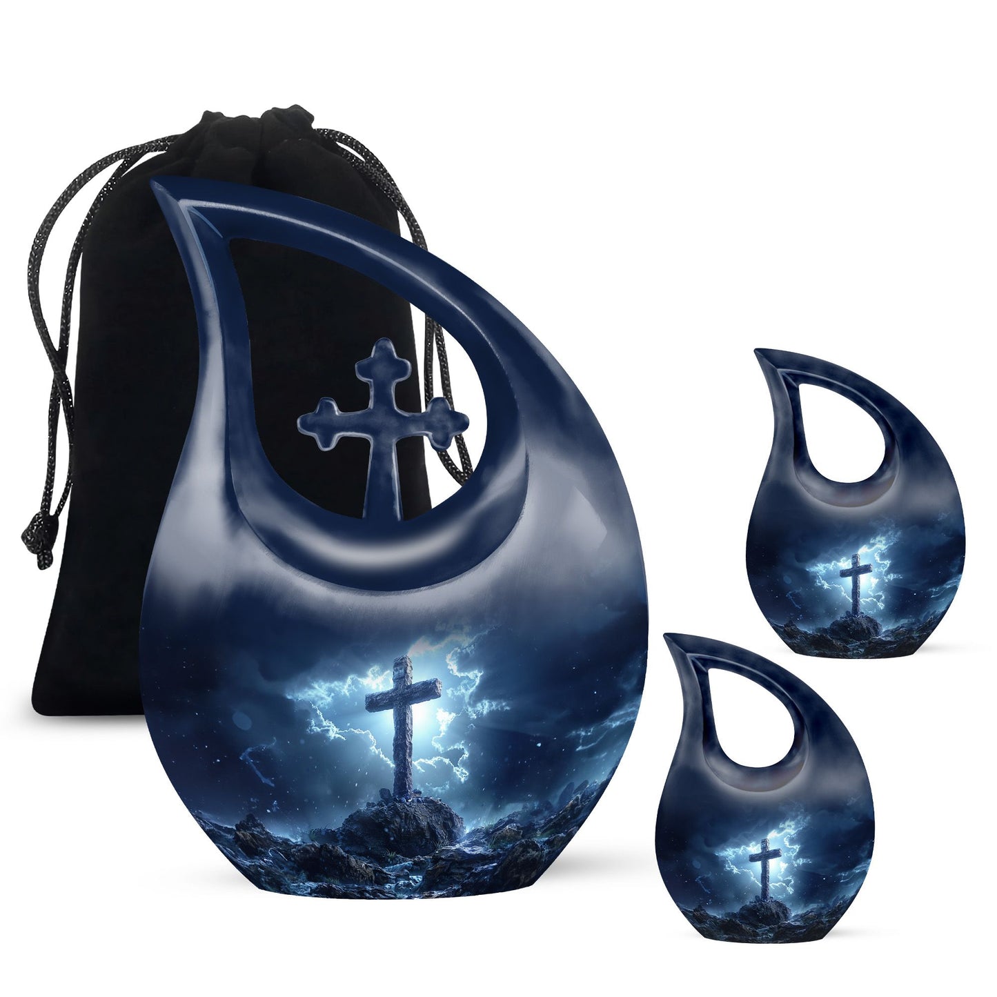 Personalized Religious Cremation Urn for Human Ashes - 10-inch, 200 cu in - Yatskia