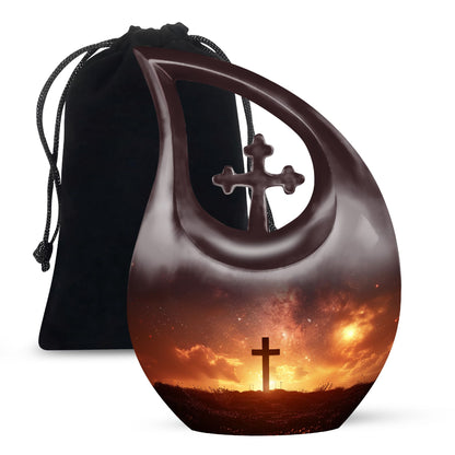 Personalized Religious Cremation Urn for Human Ashes - 10-inch, 200 cu in - Yatskia
