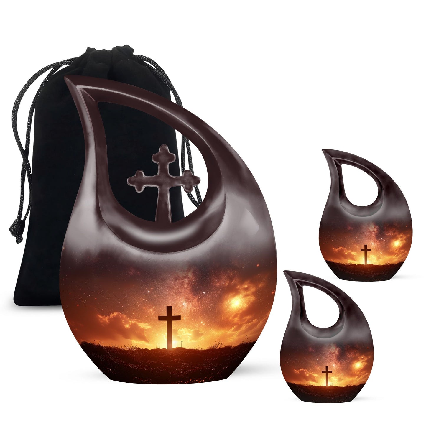 Personalized Religious Cremation Urn for Human Ashes - 10-inch, 200 cu in - Yatskia