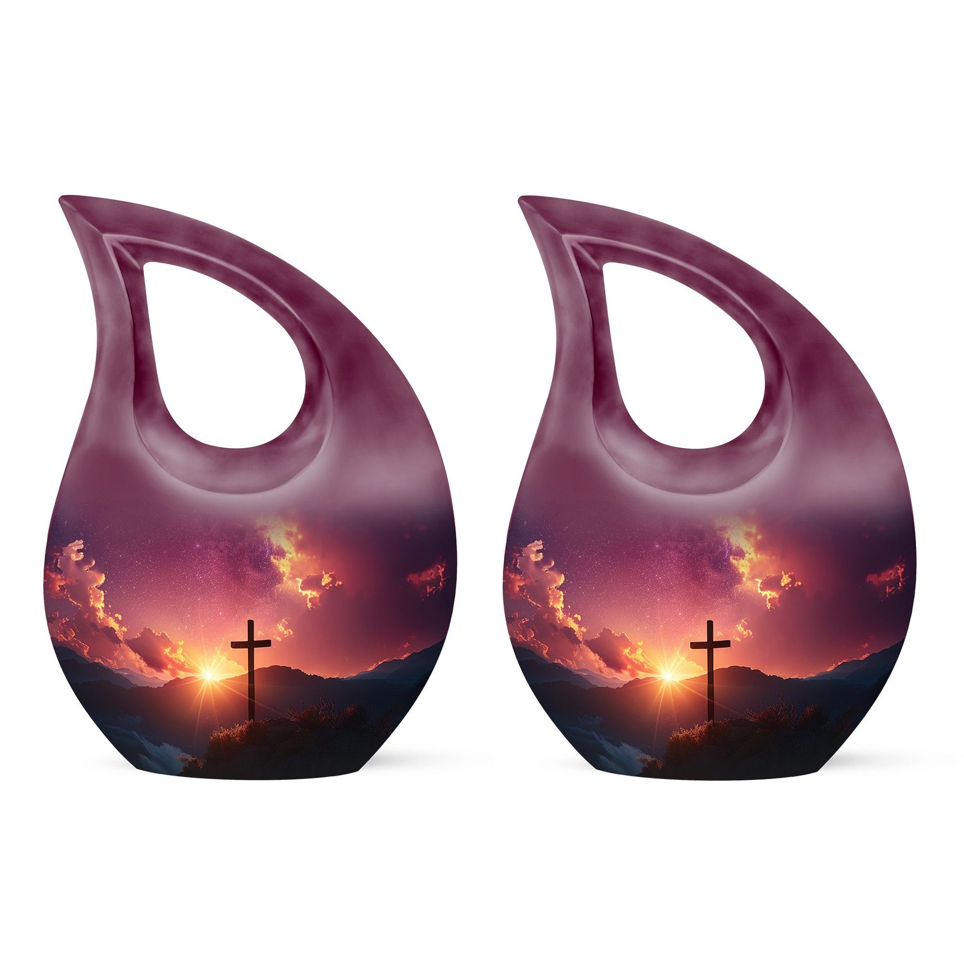 10-inch Cross Drop memorial urn,