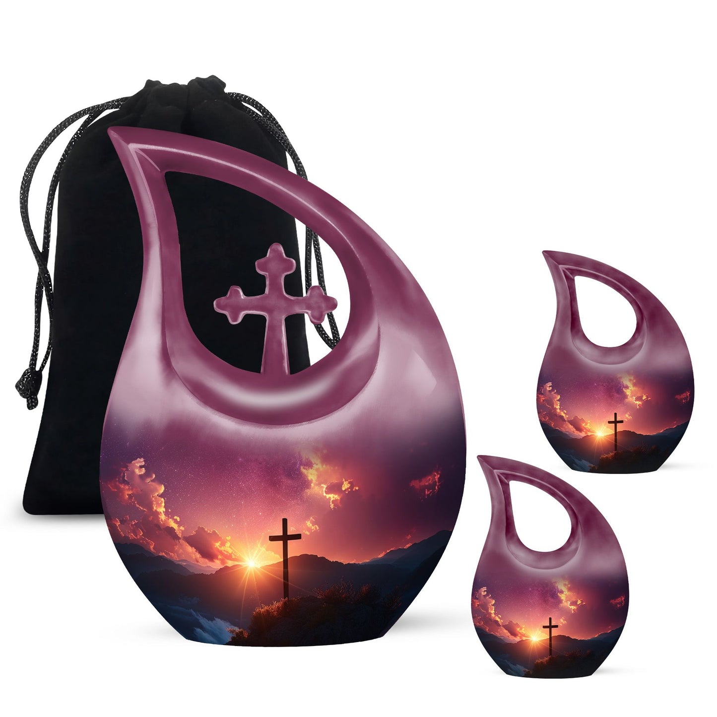 Personalized Religious Memorial Urn for Human Ashes - 10-inch, 200 cu in - Yatskia