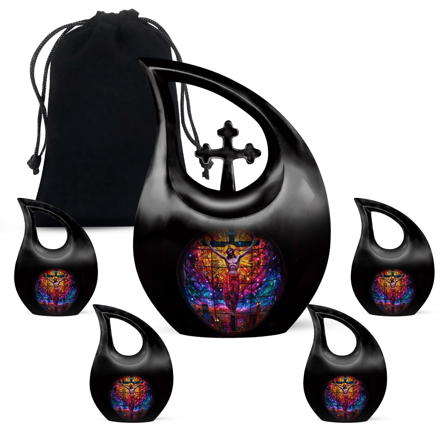 Personalized Religious Cremation Urn for Human Ashes - 10-inch, 200 cu in - Yatskia