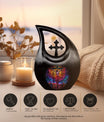 10-inch Cross Drop design large memorial urn