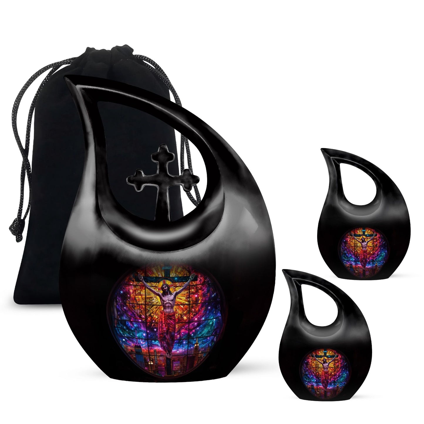 Personalized Religious Cremation Urn for Human Ashes - 10-inch, 200 cu in - Yatskia