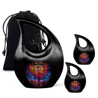 Personalized Religious Cremation Urn for Human Ashes - 10-inch, 200 cu in - Yatskia