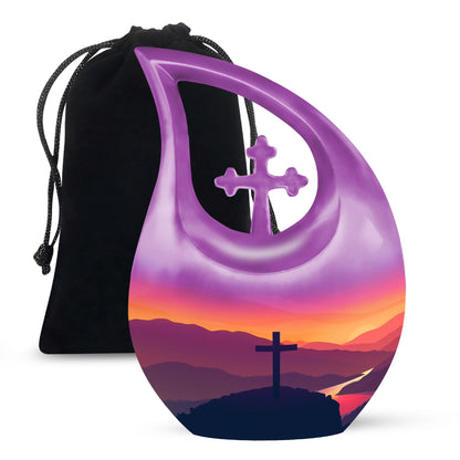 Personalized Religious Cremation Urn for Men - 10-inch, 200 cu in - Yatskia