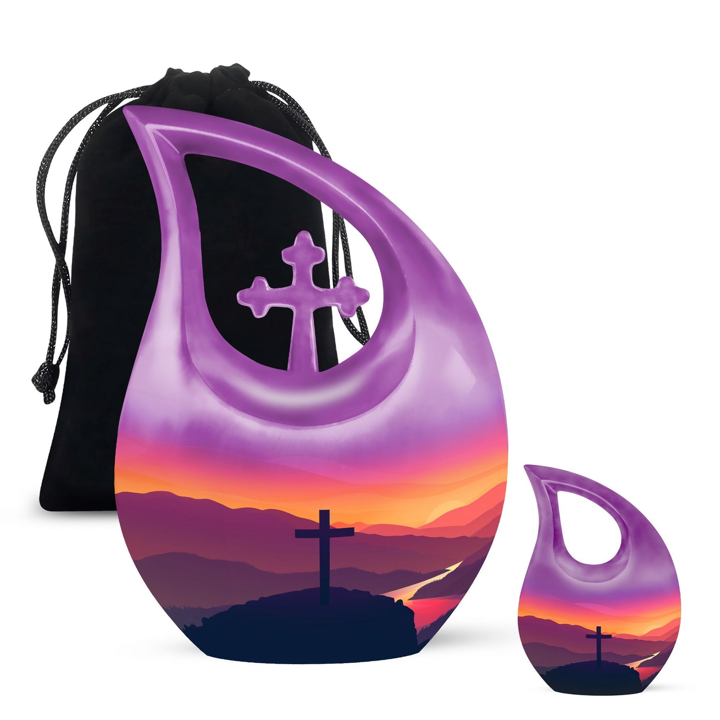Personalized Religious Cremation Urn for Men - 10-inch, 200 cu in - Yatskia