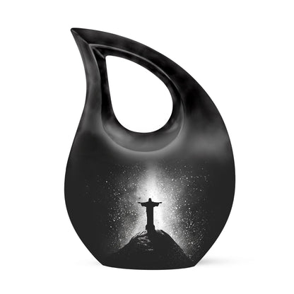 10-inch Aluminium Cross Drop Custom Urn 