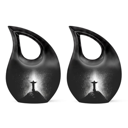 10-inch Aluminium Cross Drop Custom Urn 