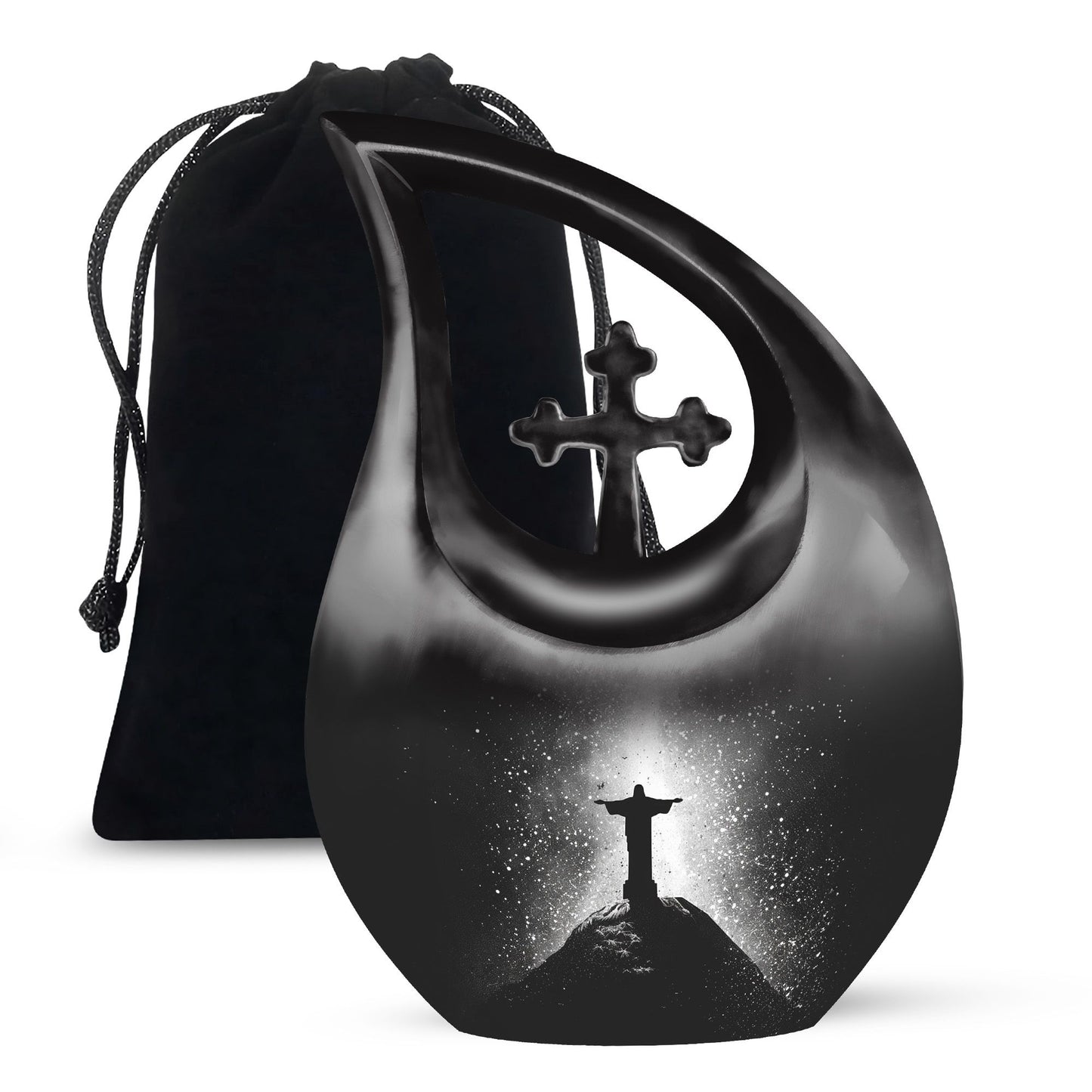 Personalized Religious Cremation Urn for Human Ashes - 10-inch, 200 cu in - Yatskia