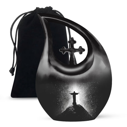 Personalized Religious Cremation Urn for Human Ashes - 10-inch, 200 cu in - Yatskia